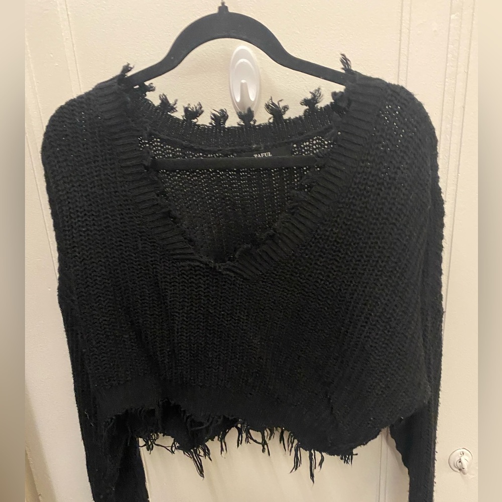 black sweater